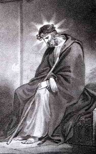 Tövisekkel megkoronázott Krisztus, „Boldog Urunk és Megváltónk, Jézus Krisztus története és élete”, J. Milner tiszteletes, kiadó: B. Crosby