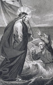 Krisztus szemrehányása Péternek, „Boldog Urunk és Üdvözítőnk, Jézus Krisztus története és élete”, J. Milner tiszteletes, kiadó: B. Crosby, 1808