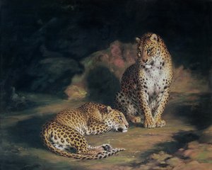 Egy pár leopárd, 1845