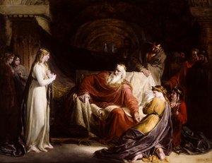 Lear király és három lánya (olaj) alkotó: William II Hilton