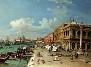 Kilátás a Molo-ra, a Canal Grande bejárata felé néz, Velence