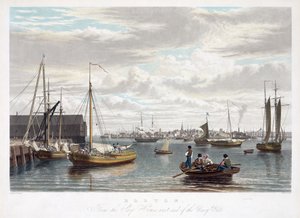 Boston, a Hajóházból, a Navy Yard nyugati vége, 1833 körül
