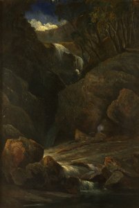 Egy vízesés alkotó: William James Muller