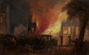 Bristol Riots: The Burning of Queen Square: a Vámház alkotó: William James Muller