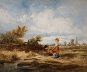 Hampstead Heath – A madárcsapda, 1845. alkotó: William James Muller