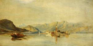 Lago Maggiore és Isola Bella (olaj, vászon) alkotó: William James Muller