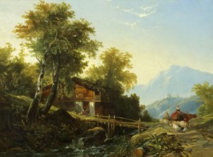Svájci faház alkotó: William James Muller