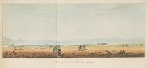 Fokváros, Table Bay és Tygerberg kilátása a Travels in the Interior of Southern Africa című kötetből. 1 alkotó: William John (after) Burchell