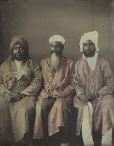 Három ülő, turbánt viselő férfi portréja, 1853. alkotó: William Johnson