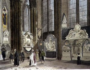 A kilencedik, tizedik és tizenegyedik ablak az északi folyosón, 62. tábla a „Westminster Abbey”-ből, metszett J. Bluck (fl.1791-1831) pub. Írta: Rudolph Ackermann (1764-1834) 1812 (akvatinta) alkotó: William Johnstone (after) White