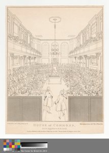 Alsóház, ahogyan az 1741-2 alkotó: William Johnstone White