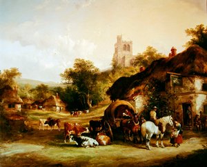 The Swan Inn (olaj a panelen)