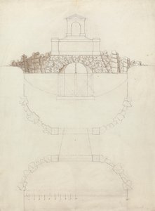 The Cascade at Chiswick House, Middlesex: Elevation and Plan alkotó: William Kent