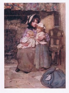 És sok könnyel megcsókolta meggondolatlan kislányait, és szorosan összecsapta őket, bánatában kétszeresen kedves (színes litho) alkotó: William Lee Hankey