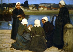 Breton nők (olaj, vászon)