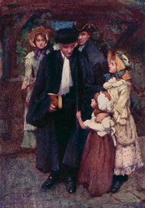 Illusztráció: Oliver Goldsmith A kihalt faluhoz (színes litó) alkotó: William Lee Hankey