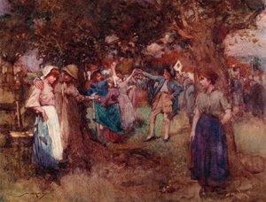 Illusztráció: Oliver Goldsmith A kihalt faluhoz (színes litó) alkotó: William Lee Hankey