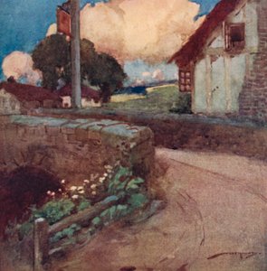 Illusztráció: Oliver Goldsmith A kihalt faluhoz (színes litó) alkotó: William Lee Hankey