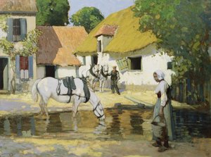 The Lower Court (olaj, vászon) alkotó: William Lee Hankey