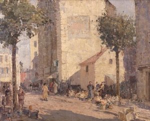 Kerámia és virágok, Dieppe alkotó: William Lee Hankey