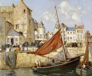A kikötő, Honfleur alkotó: William Lee Hankey