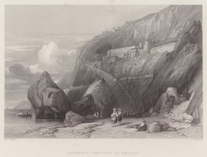 Kapucinus kolostor Amalfiban (metszet) alkotó: William Leighton Leitch