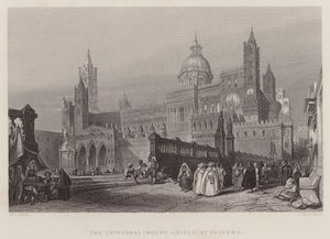 Palermói székesegyház (Madre Chiesa) (metszet) alkotó: William Leighton Leitch