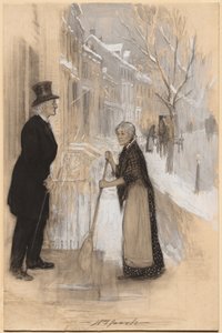 Vázlat a Nem becsületesen elbocsátott illusztrálására, 1904.