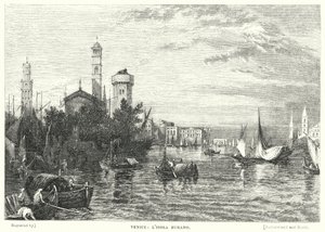 Velence, Burano-sziget (metszet)