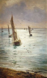 Hazafelé, alkotó: William Lionel Wyllie