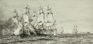 Tengeri tájkép alkotó: William Lionel Wyllie