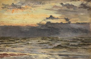 Tanulmány a The Sea-Beach számára vihar után (olaj a fedélzeten) alkotó: William Lionel Wyllie