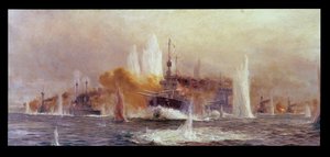 A jütlandi csata 1916-ban alkotó: William Lionel Wyllie