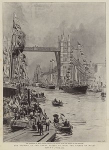 A Tower Bridge megnyitása HRH, a walesi herceg által alkotó: William Lionel Wyllie