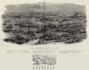 A királynő haditengerészete 1887-ben alkotó: William Lionel Wyllie