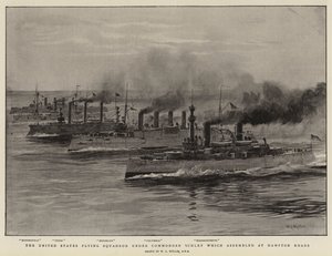 Az Egyesült Államok a Commodore Schley vezette osztagot, amely a Hampton Roads-on gyülekezett alkotó: William Lionel Wyllie