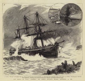 A HMS Phoenix roncsa a Prince Edward-szigetnél, 1882. szeptember 12