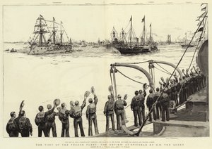 A francia flotta látogatása, a Review as Spithead by H M The Queen