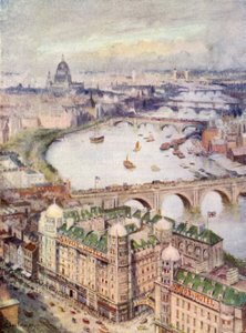 Kilátás a Savoy Hotelből, keletre néz alkotó: William Lionel Wyllie