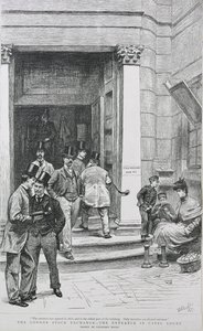 Tőzsde bejárata a Capel Courtban, 1891