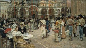 A Szent Márk tér, Velence, 1883. alkotó: William Logsdail