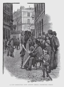 Egy városi karakter, New London Street, Fenchurch Street (litho) alkotó: William Luker