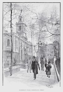 Anderman sétája, Bishopsgate Street (litho) alkotó: William Luker