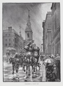 Olcsó oldal, esős nap (litho) alkotó: William Luker
