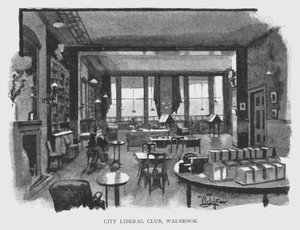 City Liberal Club, Walbrook (litho) alkotó: William Luker