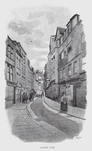 Ruhavásár (litho) alkotó: William Luker