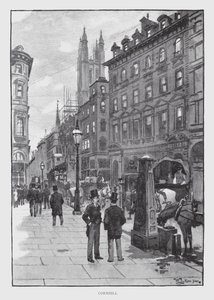 Cornhill (litho) alkotó: William Luker