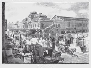 Liverpool Street állomás (litho) alkotó: William Luker