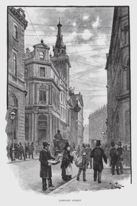 Lombard Street (litho) alkotó: William Luker