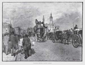 London Bridge, átmegy (litho) alkotó: William Luker